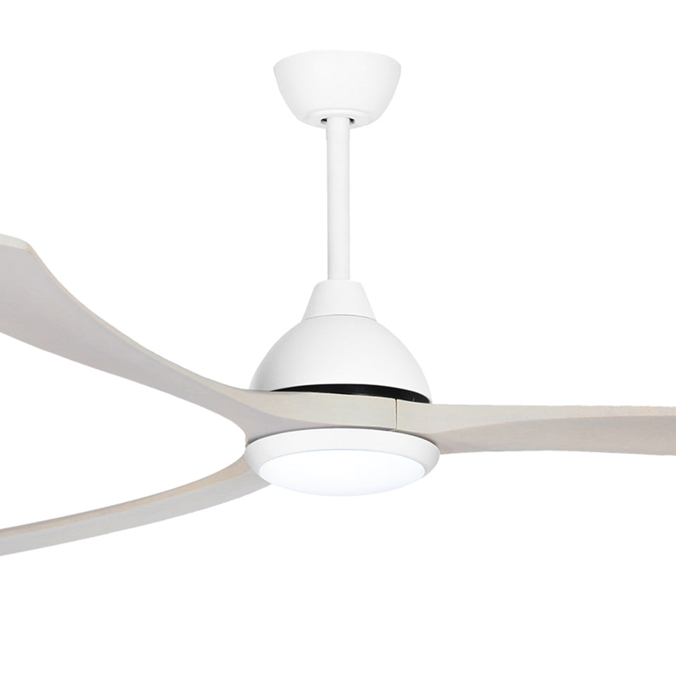 Fanco Sanctuary 86'' (218cm) DC Ceiling Fan with LED Light - White and Whitewash