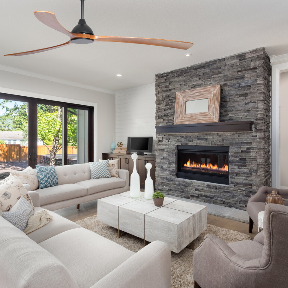 Fanco Sanctuary 92'' (234cm) DC Ceiling Fan - Black and Teak
