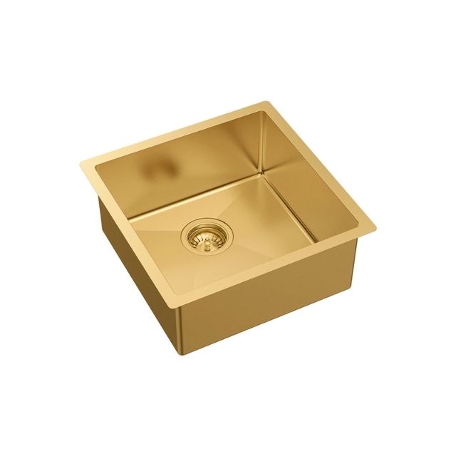 Fienza Hana Single Bowl Sink 32L Rugged Brass Includes Sink Protect Top/Undermount 450X450X200mm