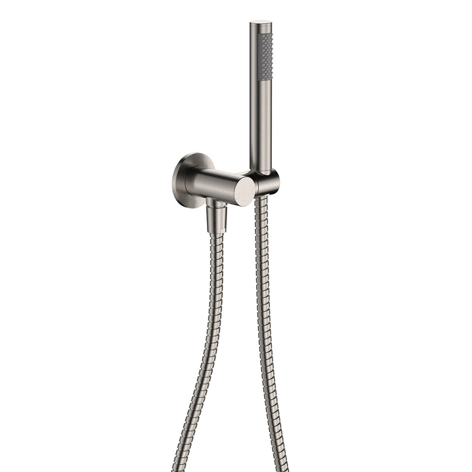 Fienza Isabella Hand Shower Round Plate Brushed Nickel
