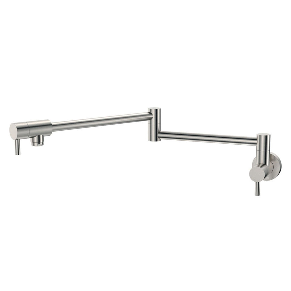 Fienza Kaya Pot Filler Wall Mixer Brushed Nickel