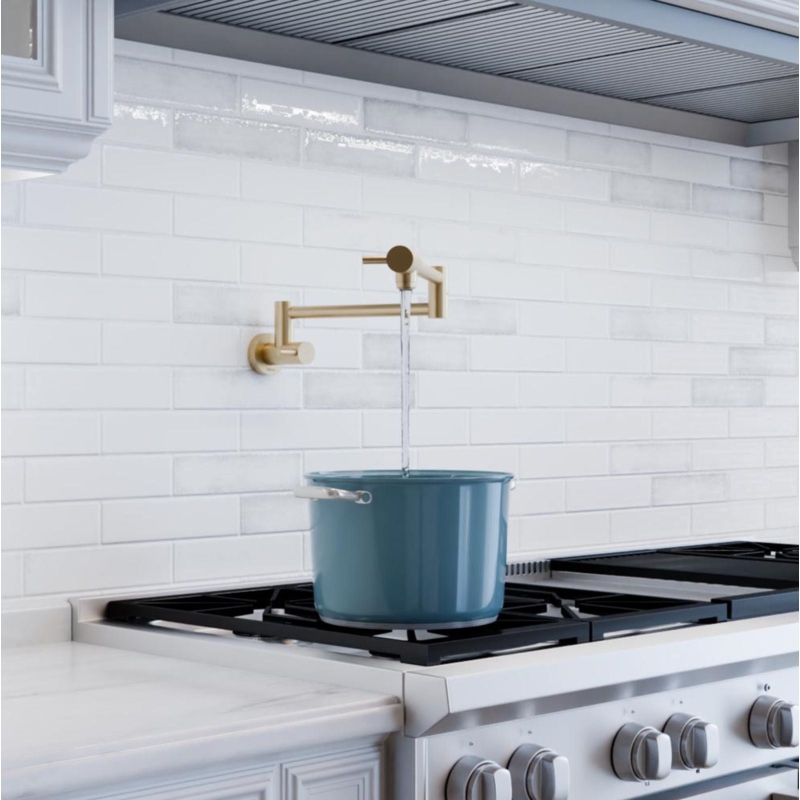 Lifestyle 3 Fienza Kaya Pot Filler Wall Mixer Gun Metal 228120GM-LF - The Blue Space
