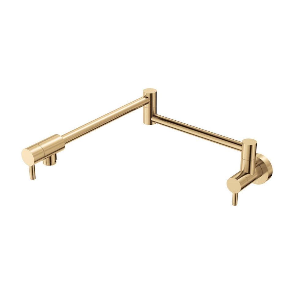 Fienza Kaya Pot Filler Wall Mixer Urban Brass