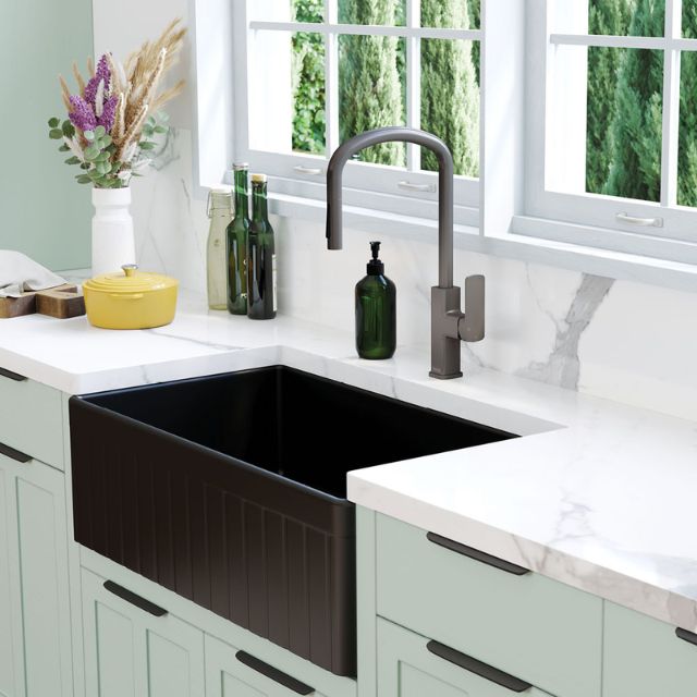 Lifestyle Fienza Tono Pull Out Sink Mixer Gun Metal 233108GM - The Blue Space