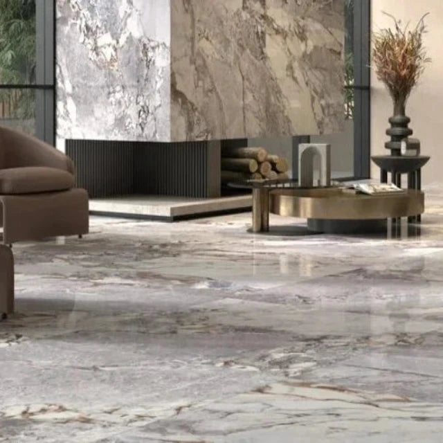 Grey Sofia Honed Marble Italian Porcelain Tile 1200x600x6.5mm | The Blue Space