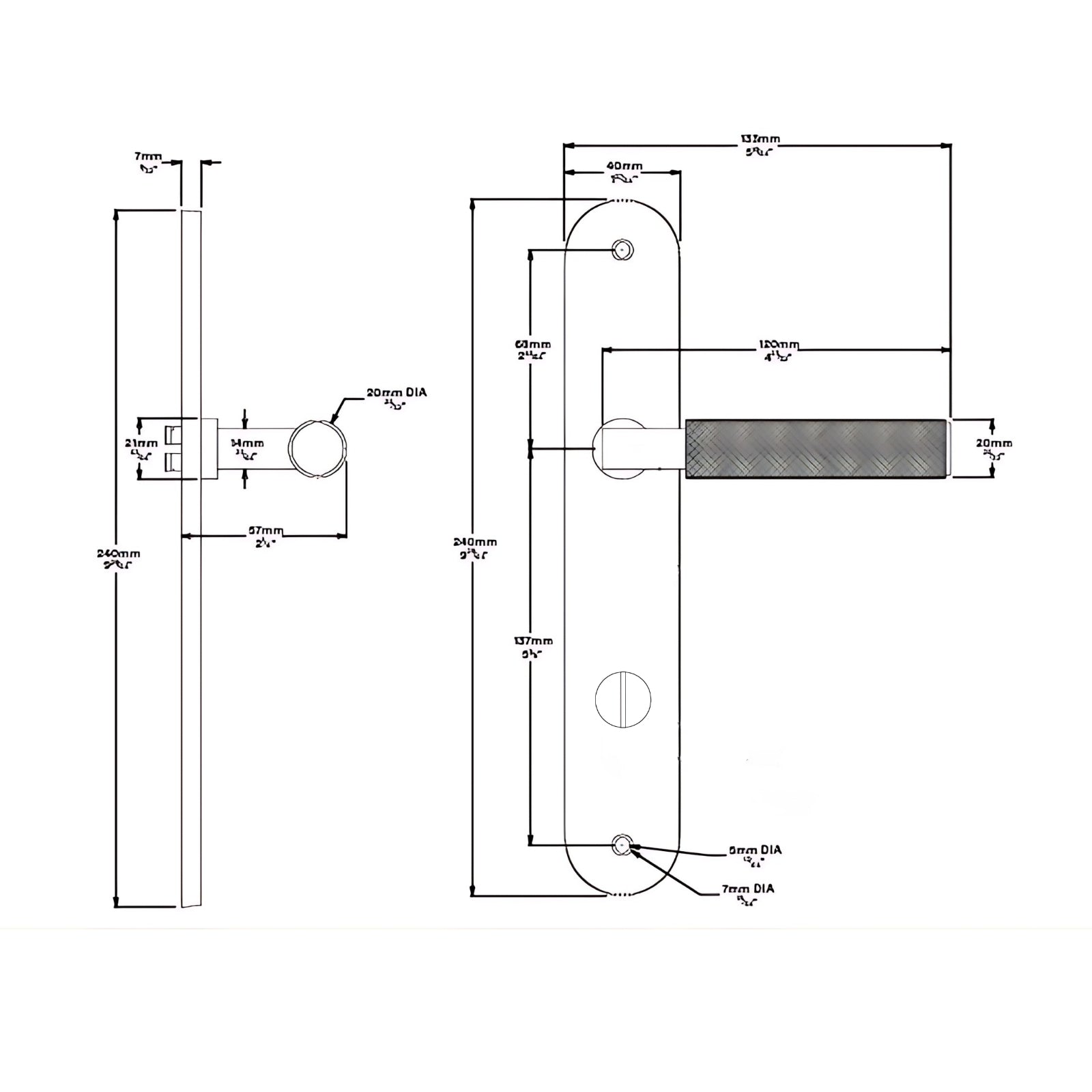 Line drawing Lever Iver Brunswick Lever Oval Backplate Privacy Kit Brushed Gold 16268KPRIV60 - The Blue Space