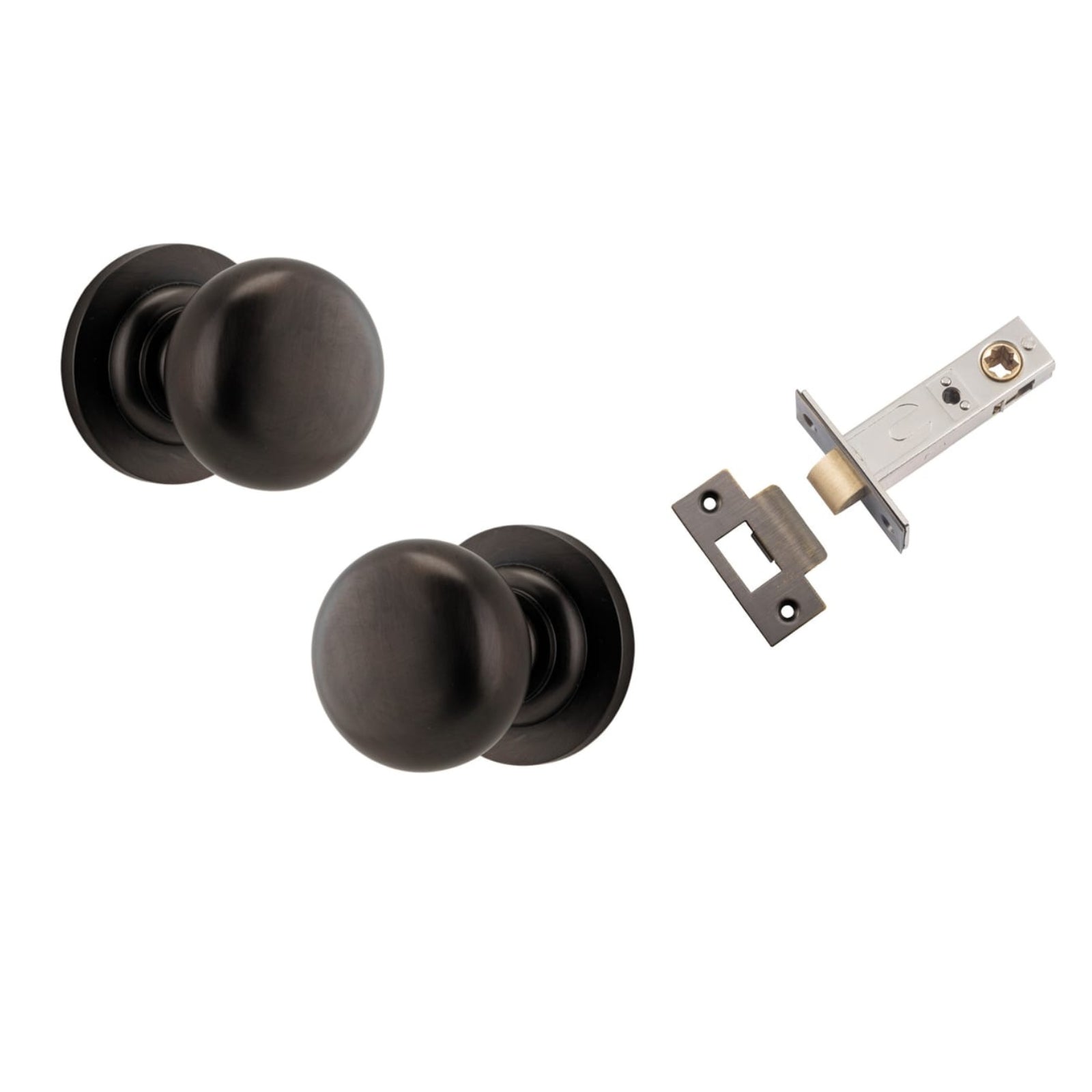 Iver Cambridge Knob Round Rose Passage Kit Signature Brass 0201KPASS60 - The Blue Space