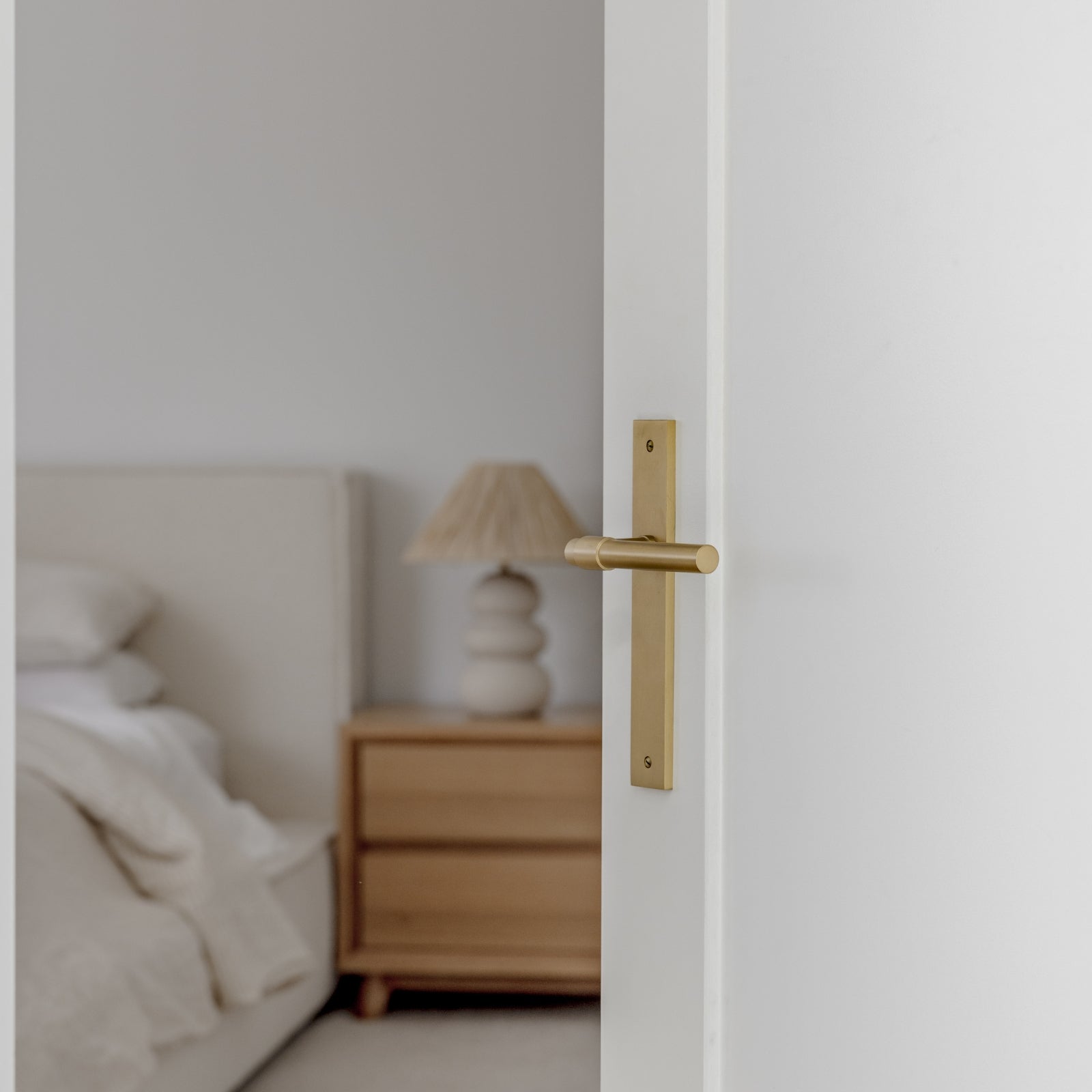 Lifestyle Iver Helsinki Lever Rectangular Backplate Passage Kit Brushed Gold PVD 16396KPASS60 - The Blue Space