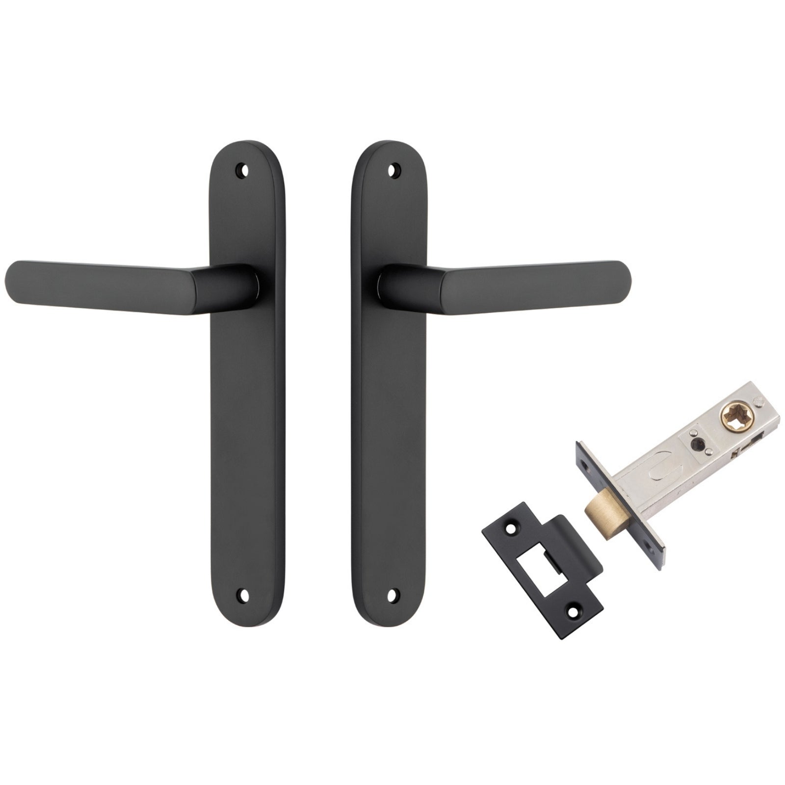 Iver Osaka Lever Oval Backplate Passage Kit Matte Black 12864KPASS60 - The Blue Space