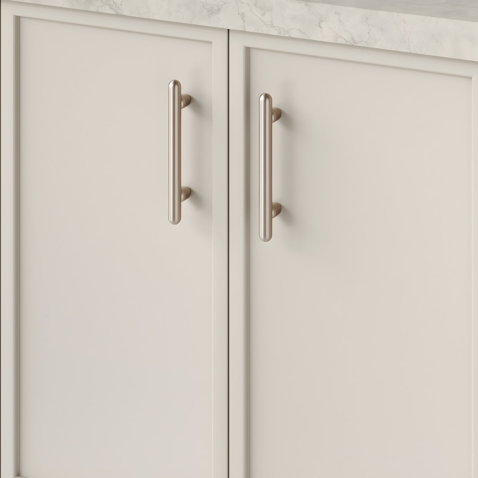 Detail1 Iver Puerto 128mm Cabinet Pull Handle Satin Nickel 24035 - The Blue Space
