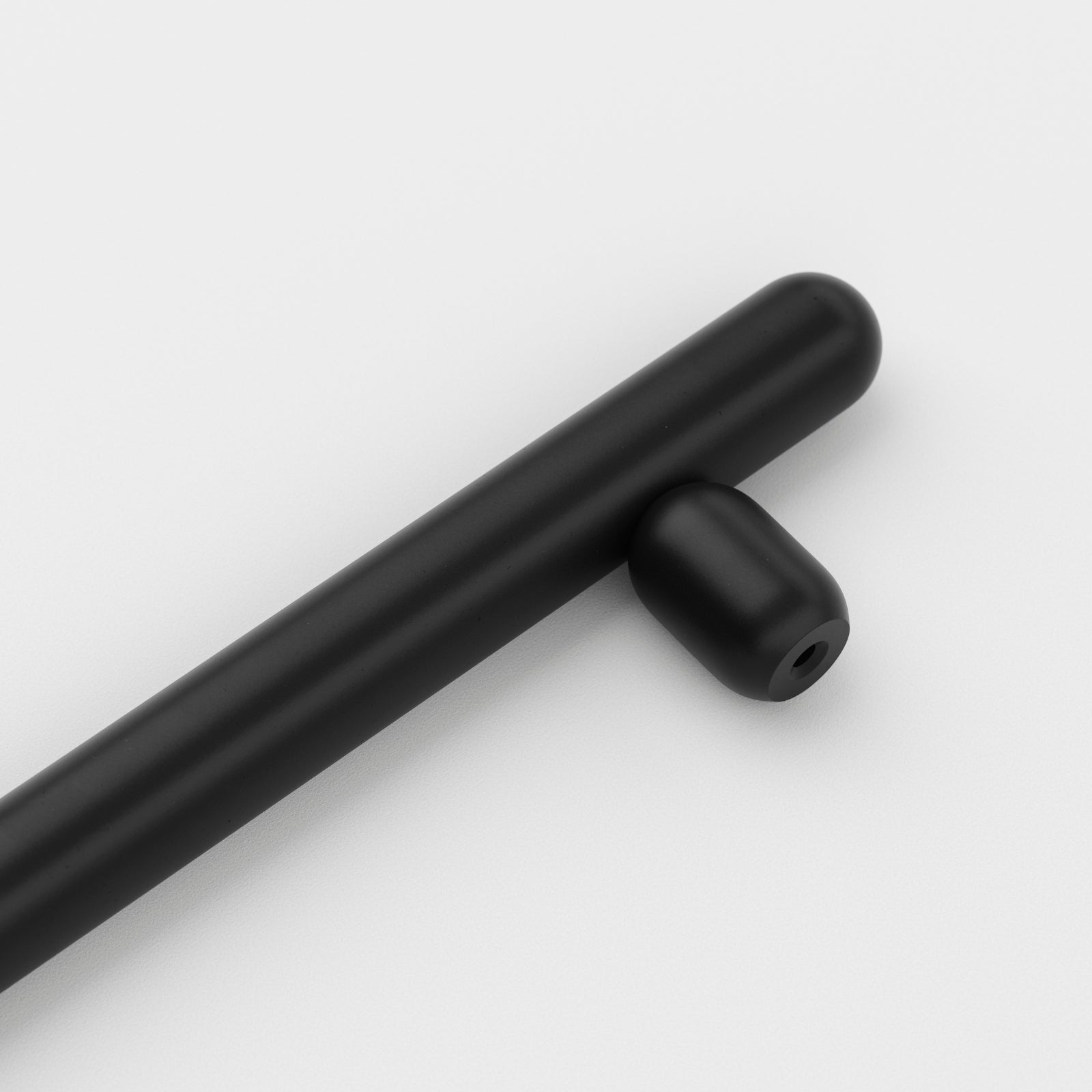 Detail1 Iver Puerto 256mm Cabinet Pull Handle Matte Black 24053 - The Blue Space
