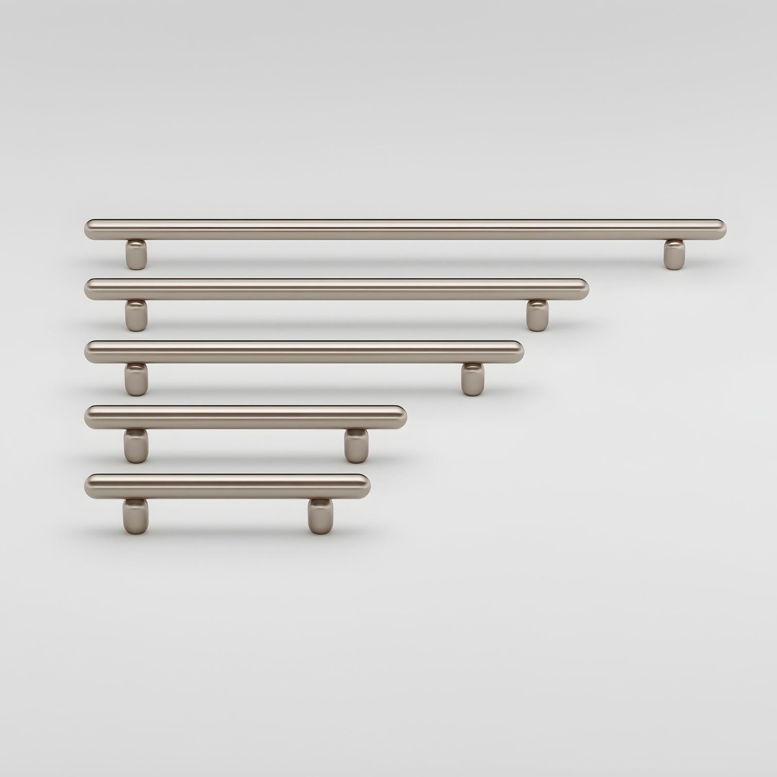 All Size Iver Puerto 320mm Cabinet Pull Handle Satin Nickel 24065 - The Blue Space