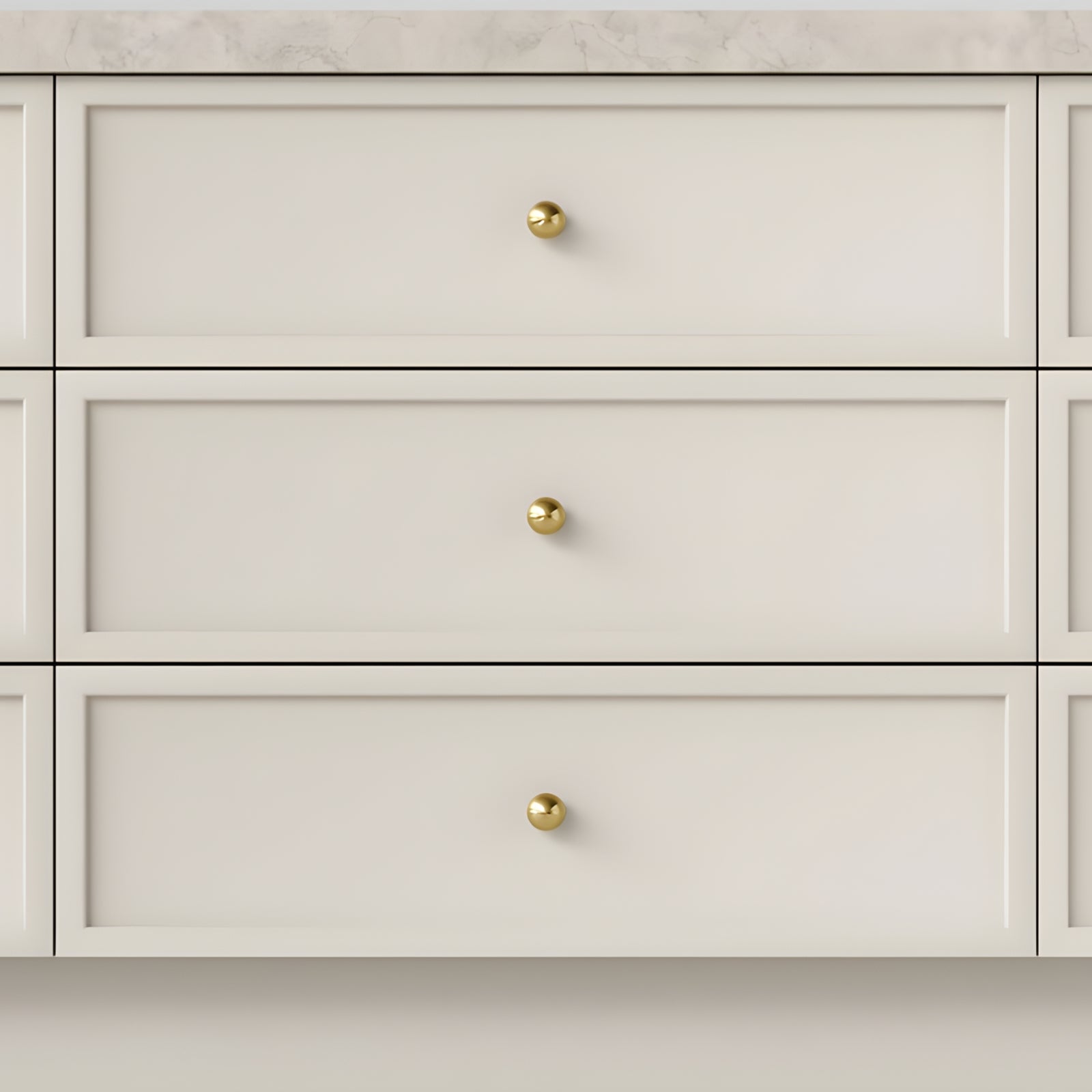 Iver Puerto 32mm Cabinet Knob Brushed Gold PVD 24080 - The Blue Space