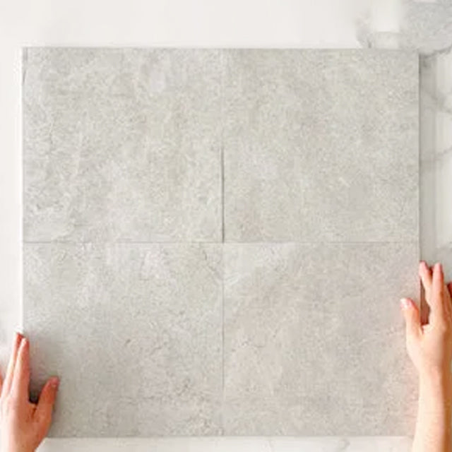Ivory Tilly Tundra Stone Tile Matte Tech Grip 300 x 600 x 10mm Porcelain | The Blue Space