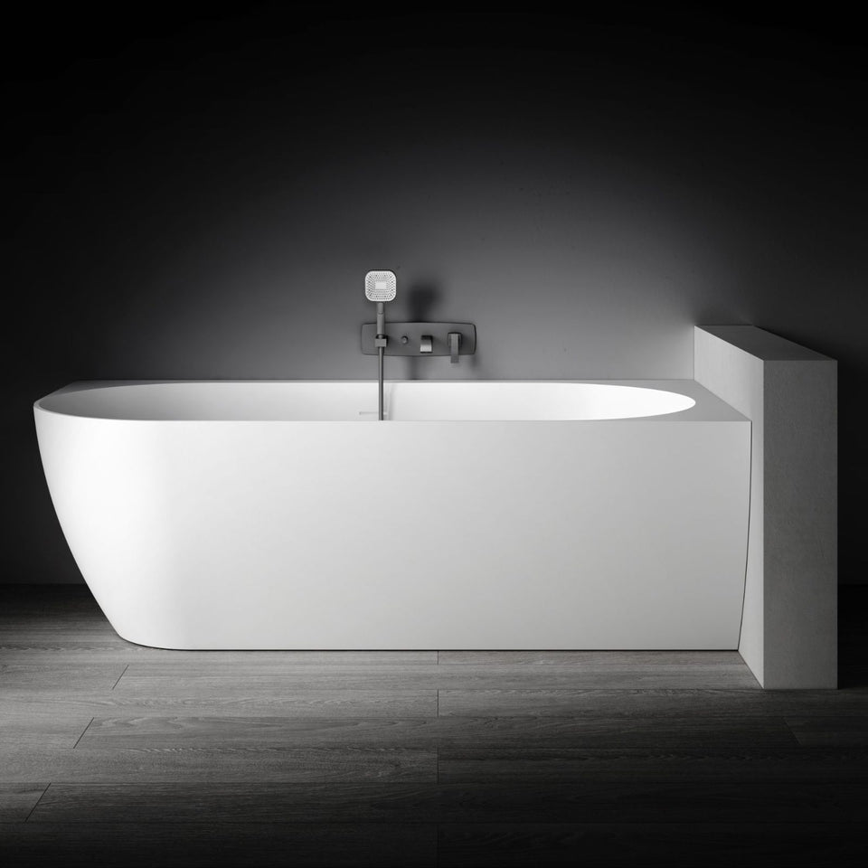 Kaskade Eleni VX106-1700 Corner Back to Wall Stone Bath Right Hand with Overflow