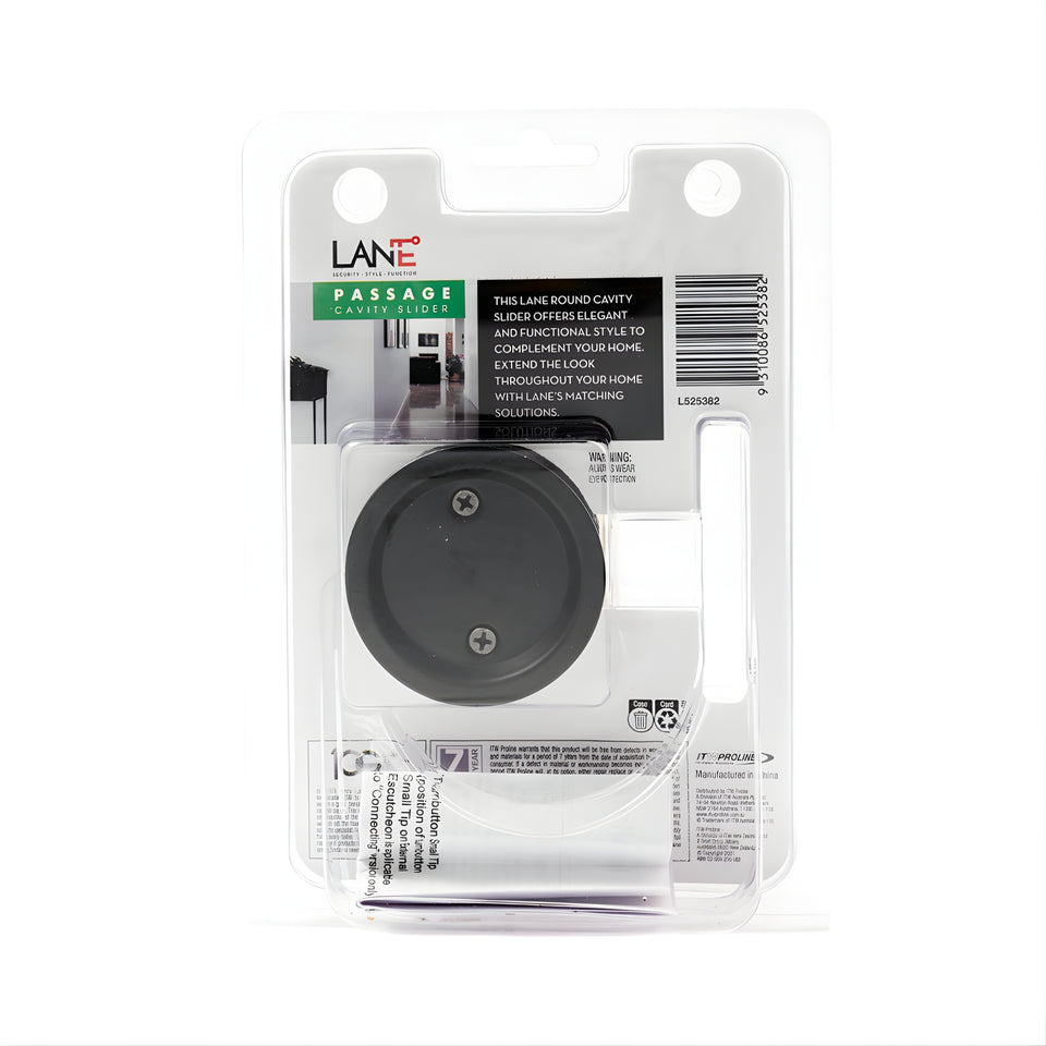 Lane Cavity Slider Passage Round Matte Black