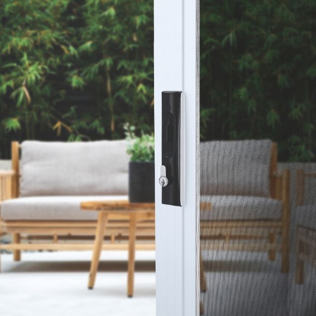 Lockwood 8653 Sliding Security Screen Door Lock Black