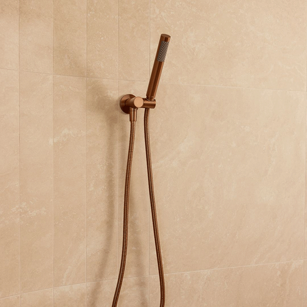 Meir Round Hand Shower on Swivel Bracket Lustre Bronze