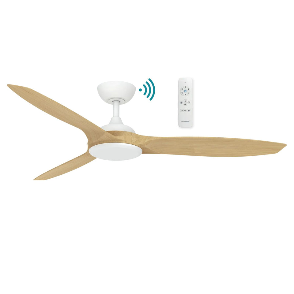 Martec Newport 1420mm DC Ceiling Fan White/Oak
