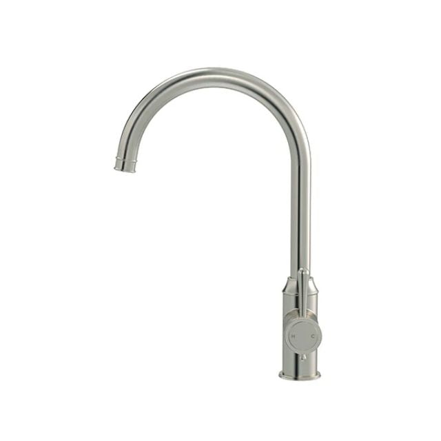 Side Meir Harrington Kitchen Mixer with Swivel Spout Brushed Nickel HK03-PVDBN - The Blue Space