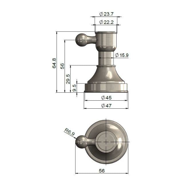 Meir Harrington Robe Hook Brushed Nickel