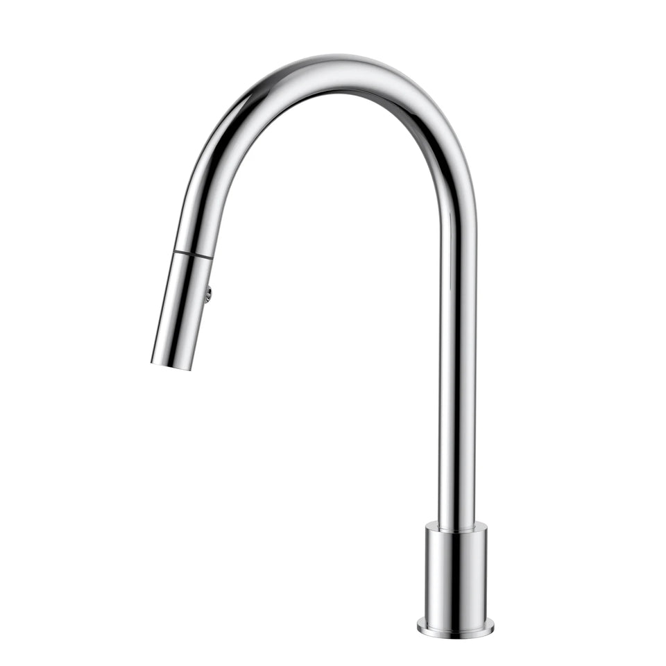 Meir Kitchen Hob Spout with Pull Out Nozzle - Polished Chrome