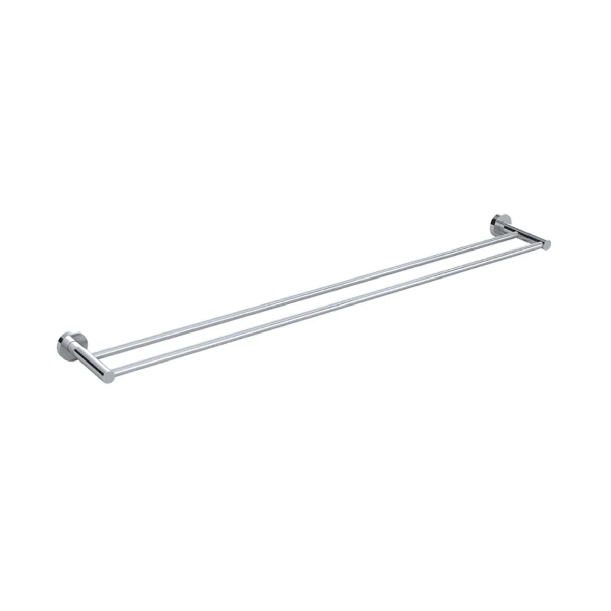Angle 1 Meir Round Double Towel Rail 900MM - Polished Chrome MR01-R90-C - The Blue Space