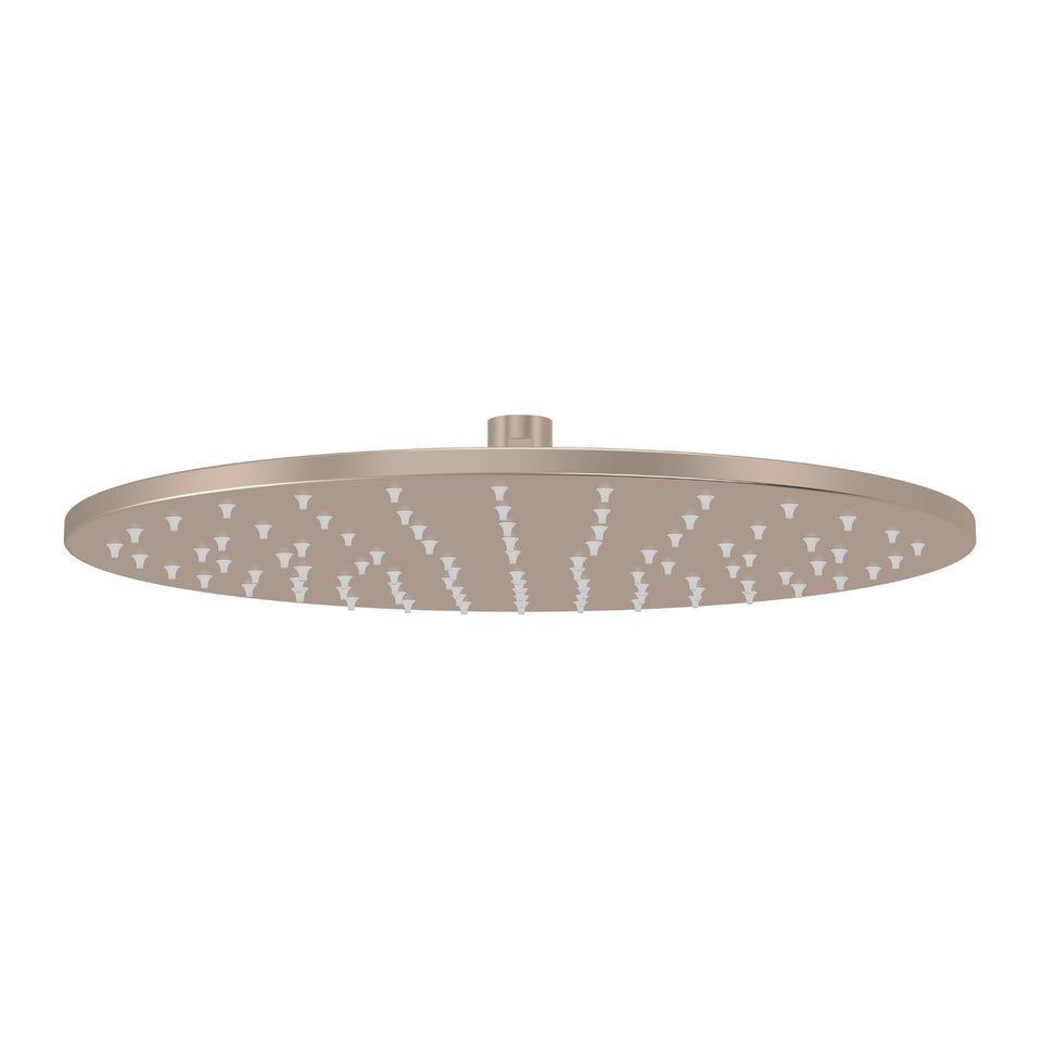 Meir Round Shower Rose 300mm Champagne