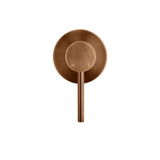 Front 1 Meir Round Wall Mixer Lustre Bronze Trim Kit MW03-FIN-PVDBZ - The Blue Space