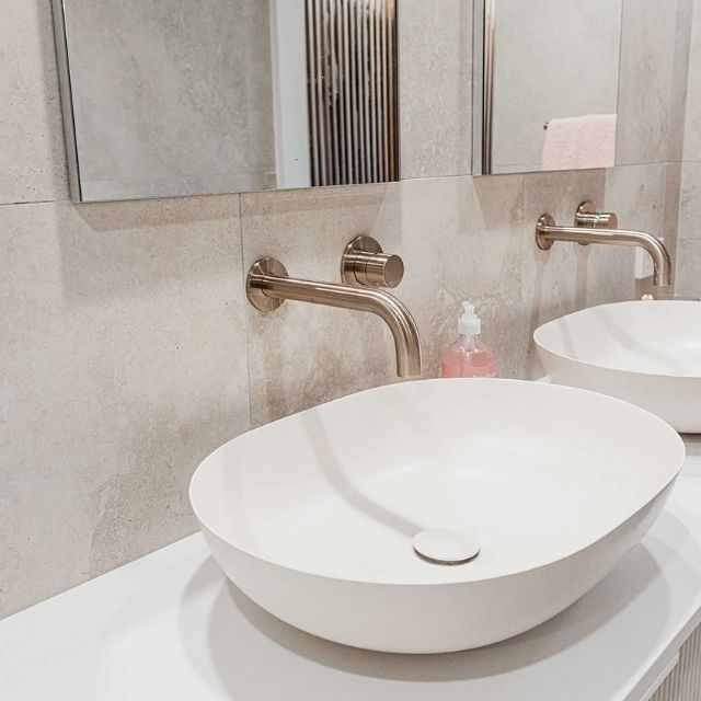 Lifestyle 2 Meir Round Wall Mixer Pinless Handle Champagne Trim Kit MW03PN-FIN-CH - The Blue Space