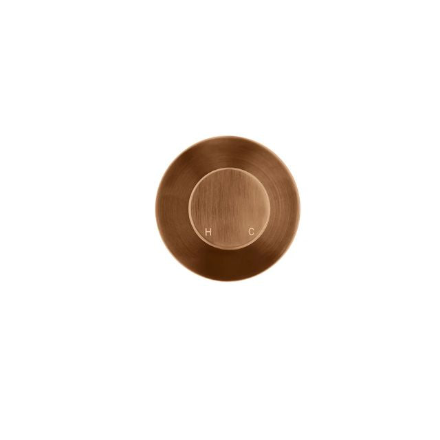 Front Meir Round Wall Mixer Pinless Handle Lustre Bronze Trim Kit MW03PN-FIN-PVDBZ - The Blue Space
