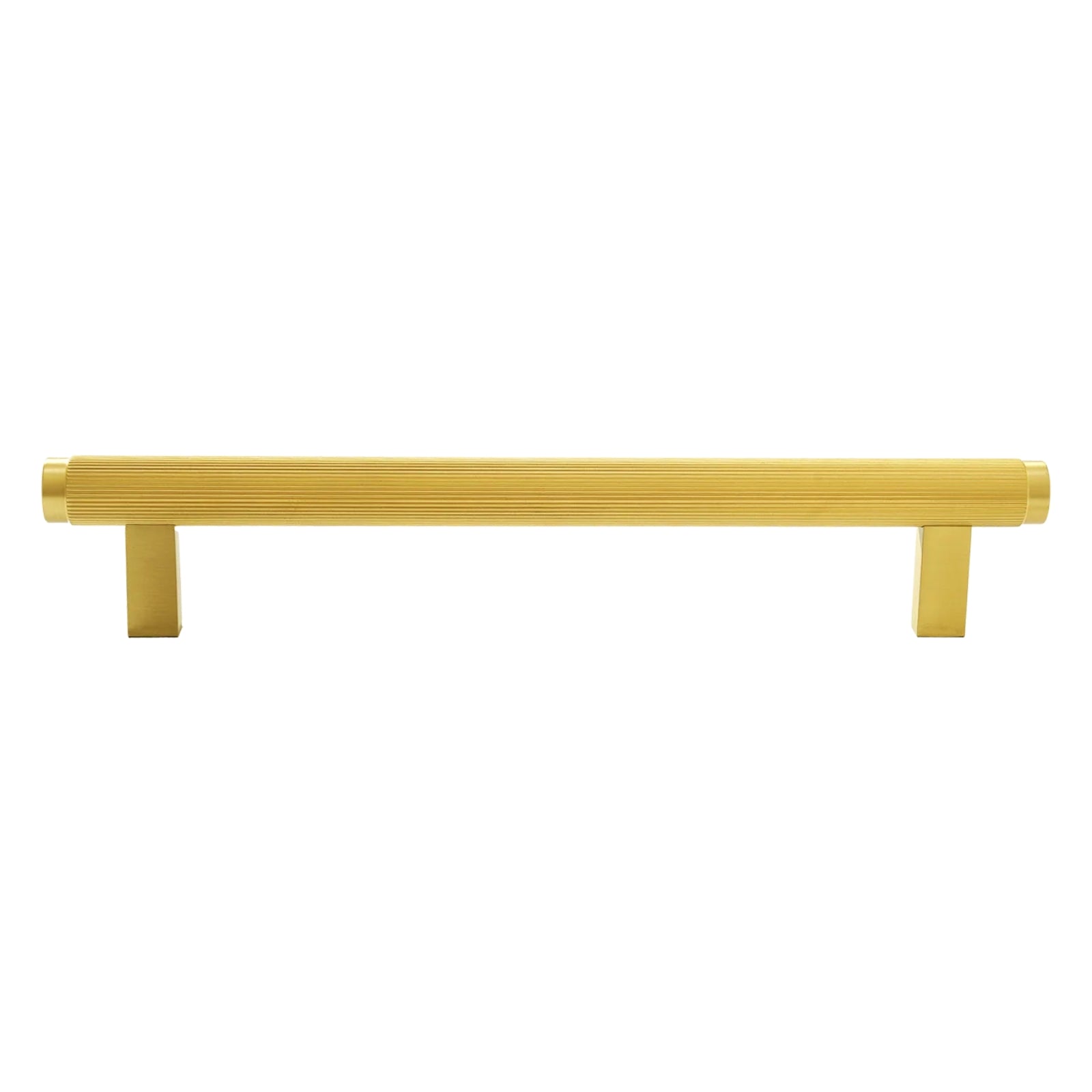 Momo Bellevue Lined Bar Pull Satin Brass P-BVPLD160.BSB - The Blue Space