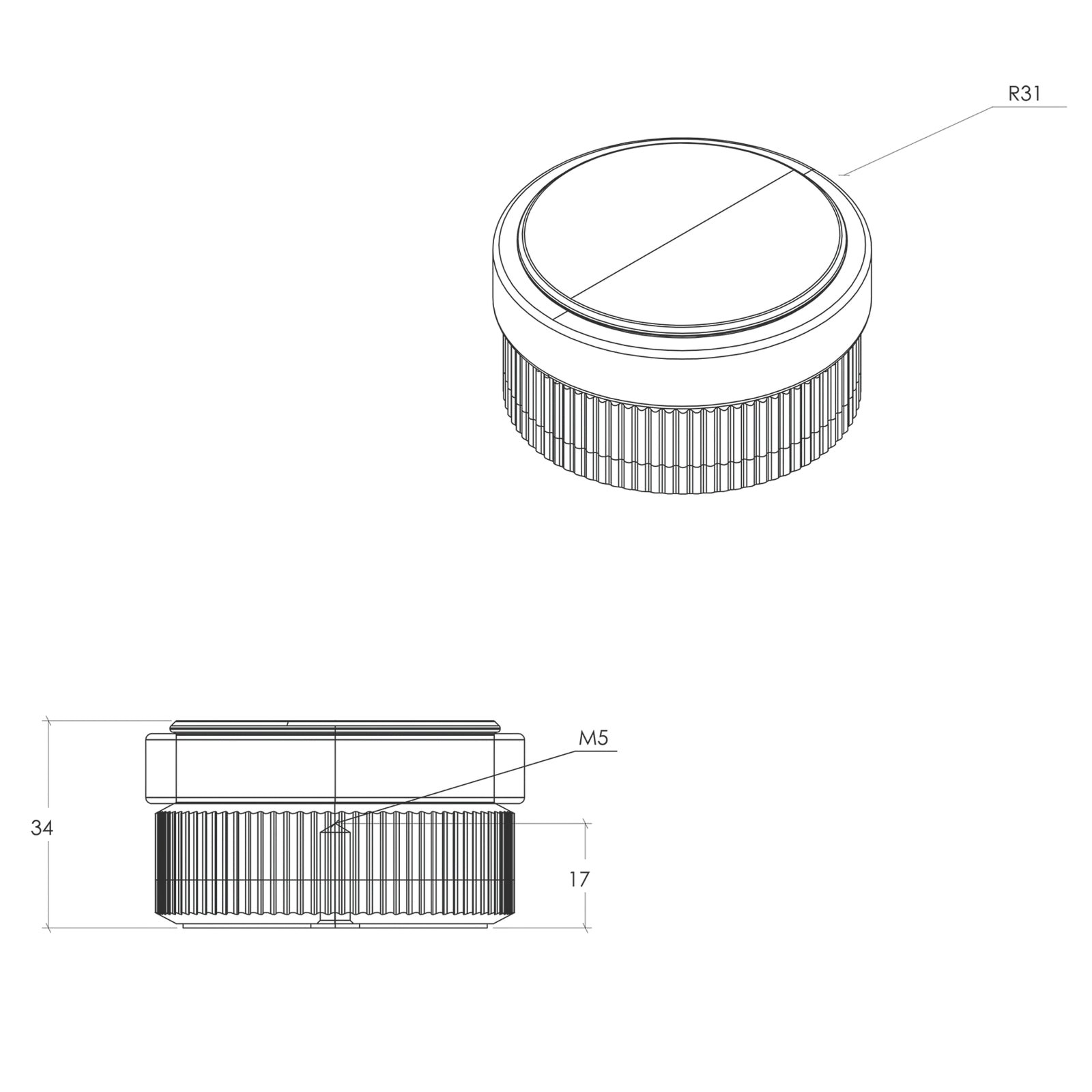 Line Drawing Momo Brooklyn Door Stop 62mm Brushed Bronze BKN8021.062.BRBZ - The Blue Space