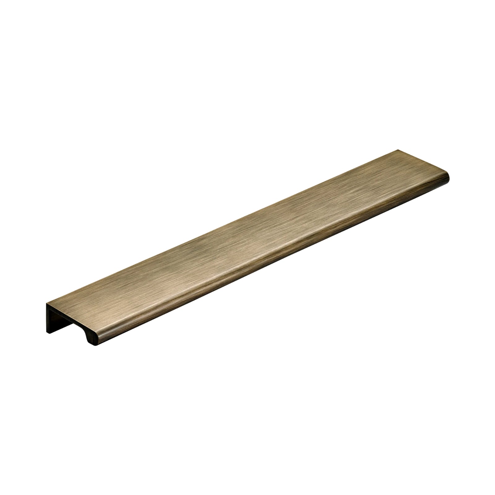 Side View Momo Chelsea Lip Pull Handle Dark Brushed Brass CHLP.256.DBB - The Blue Space