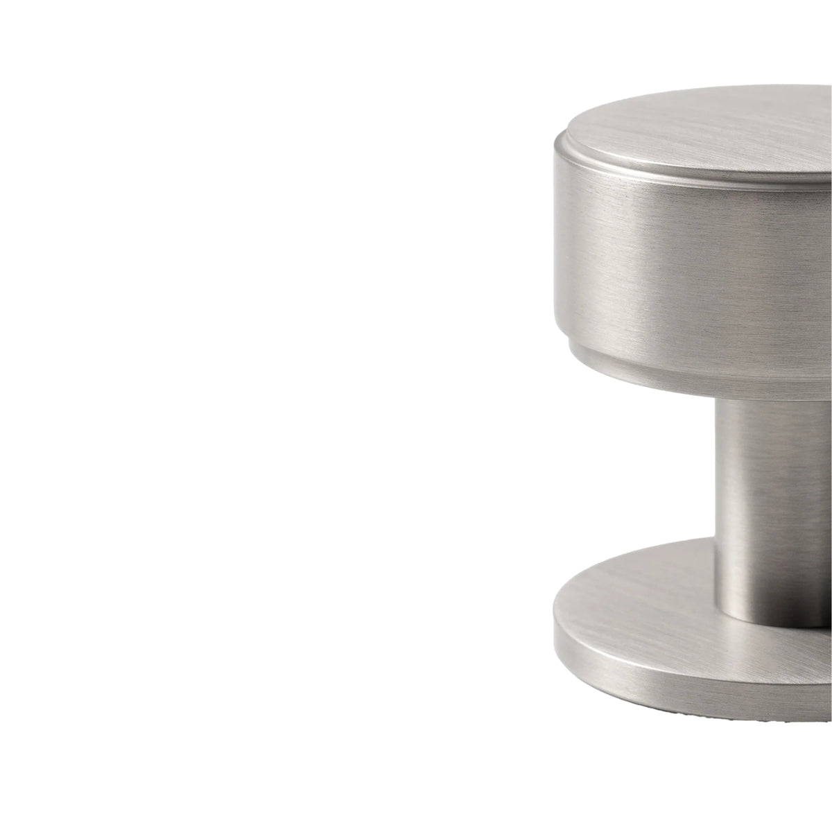 Detail Momo Handles Belgravia 35mm Round Knob Plain Dull Brushed Nickel BLGPL035.DBR - The Blue Space