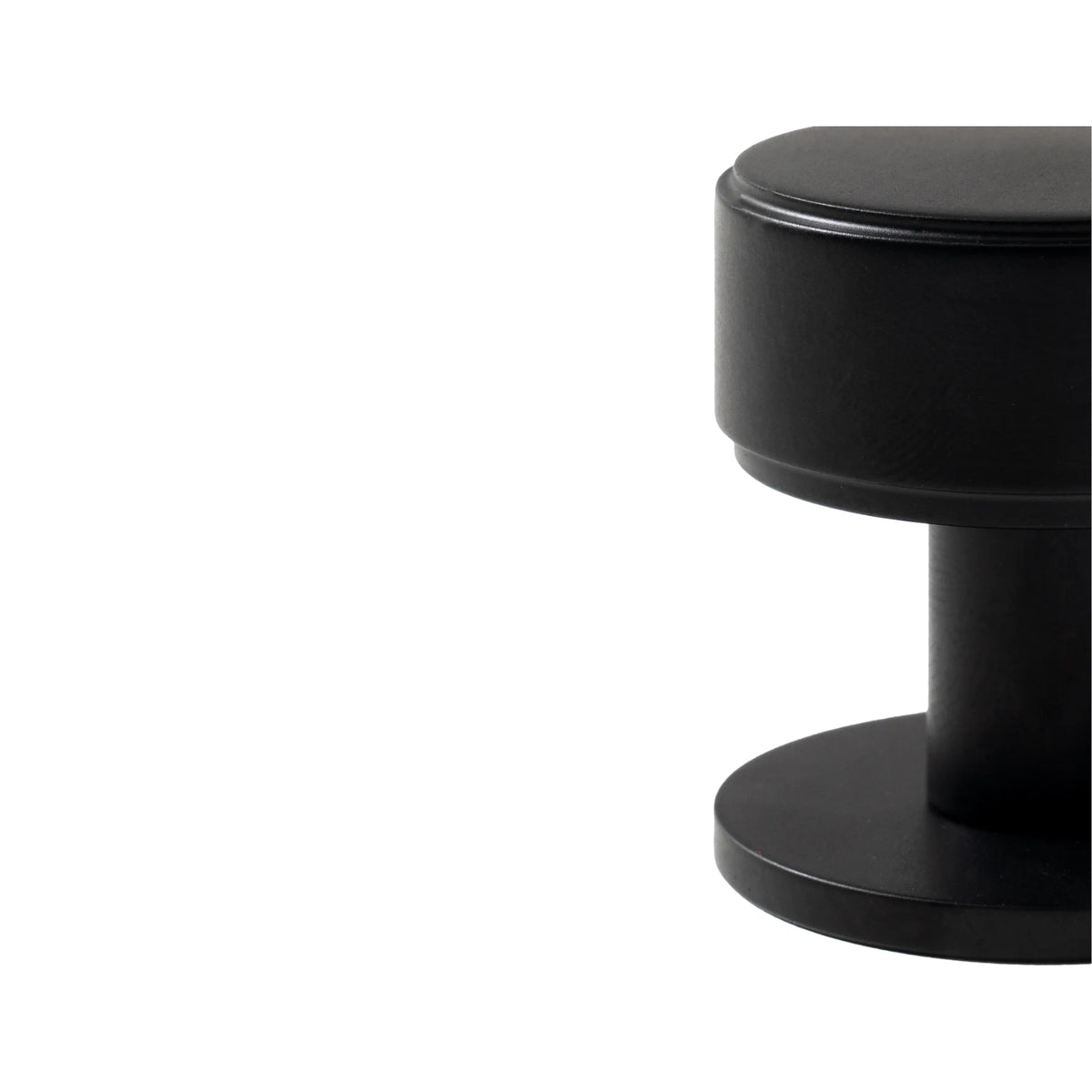 Detail Momo Handles Belgravia 35mm Round Knob Plain Matte Black BLGPL035.MBL - The Blue Space