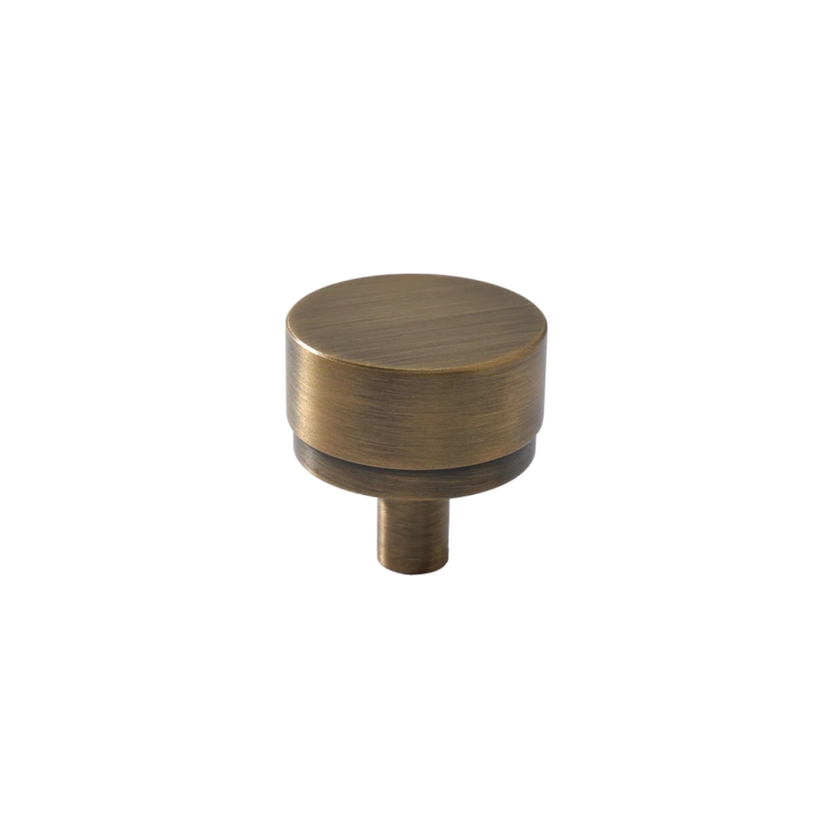 Side View Momo Handles Bellevue Knob Dark Brushed Brass BVKPL035.DBB - The Blue Space