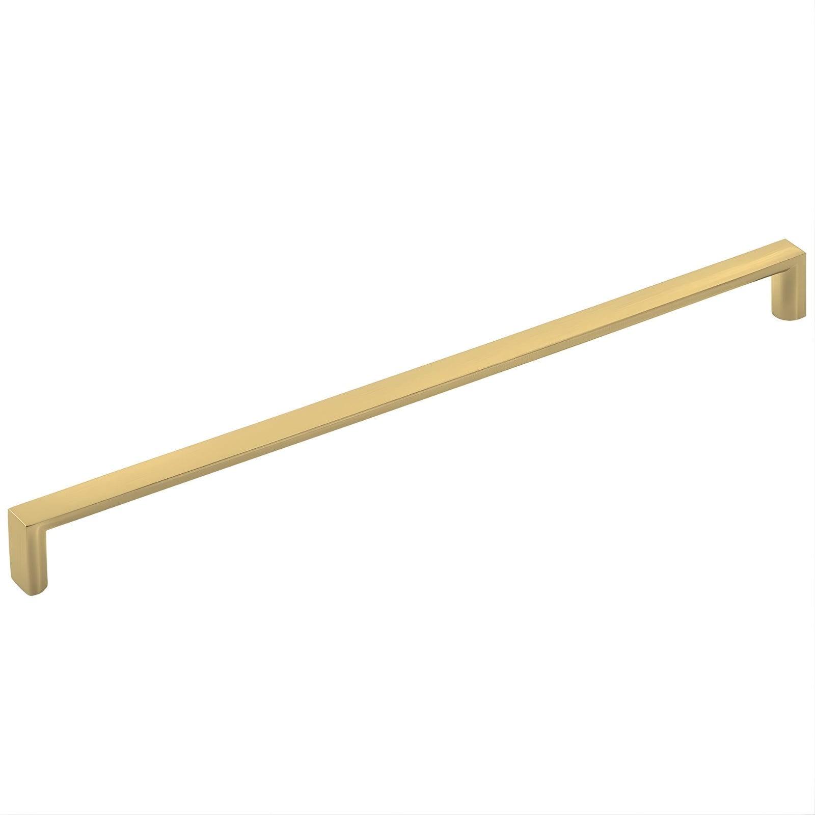 Side View Momo Handles Dallas D Handle Brushed Matt Brass FDH352.BMB - The Blue Space