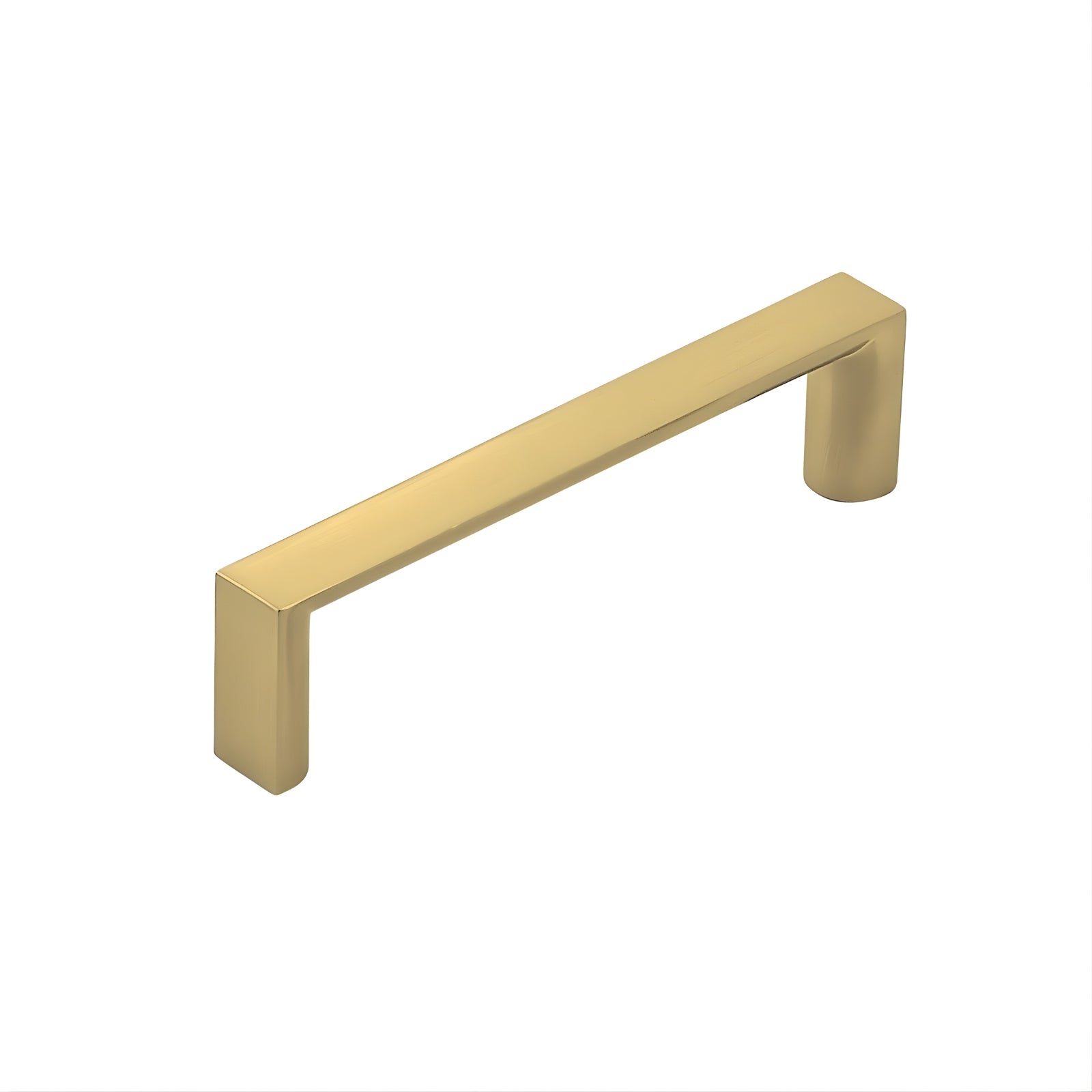 Side View Momo Handles Dallas D Handle Brushed Matt Brass FDH96.BMB - The Blue Space