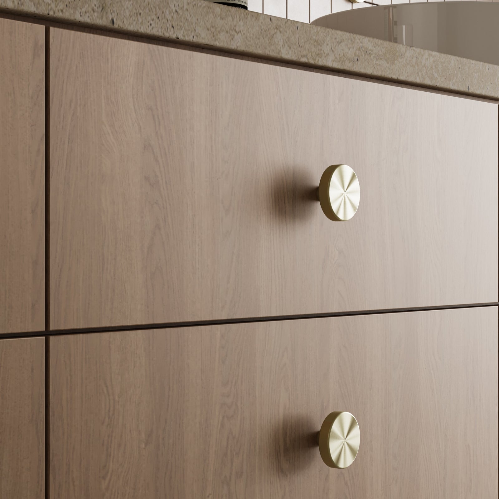 Lifestyle Nero Mecca Knob Brushed Gold - The Blue Space