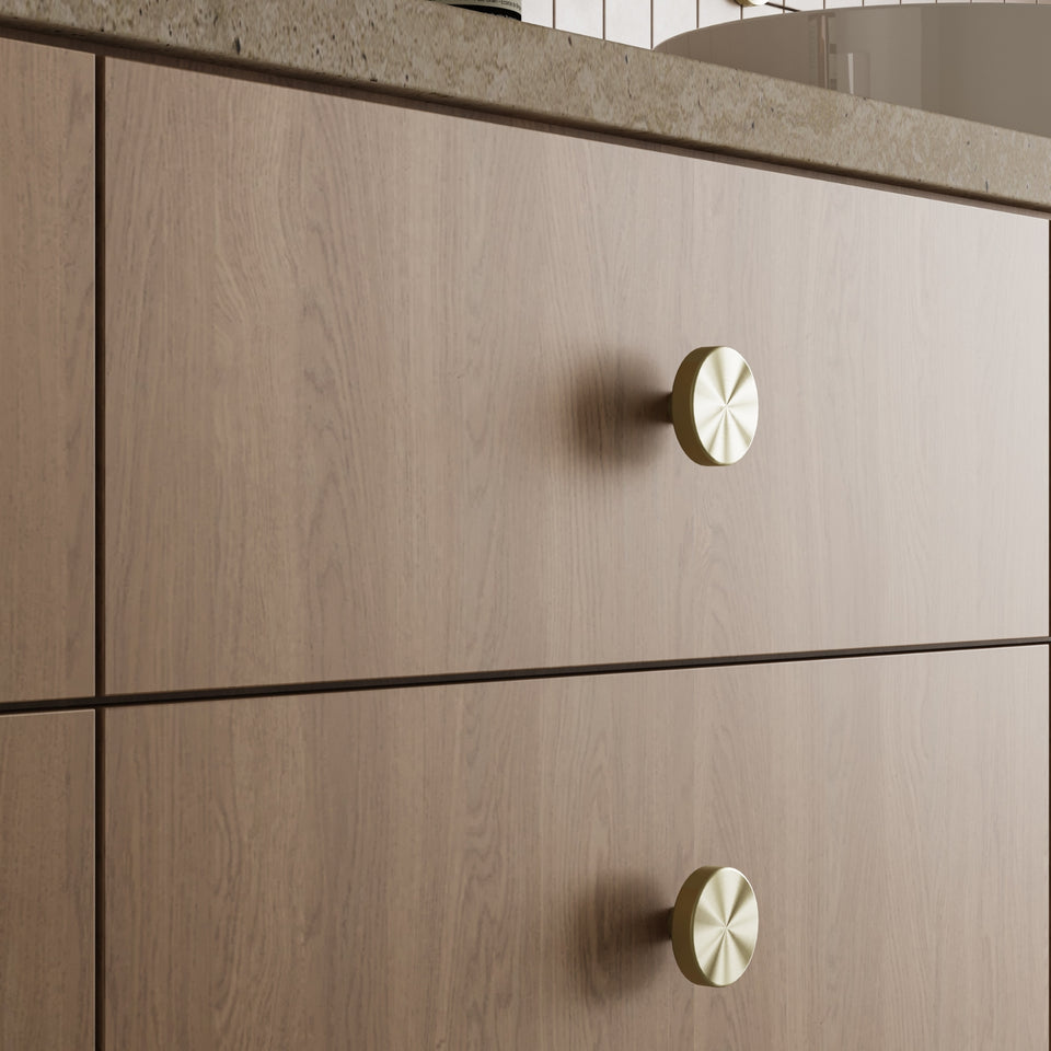 Nero Mecca 36mm Knob Brushed Gold