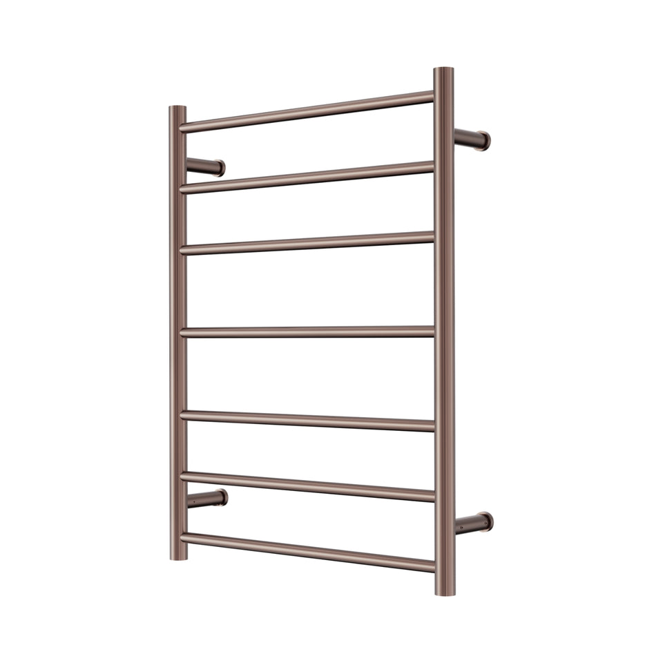 Nero Mecca 240V 7 Bar Heated Towel Ladder Brushed Bronze
