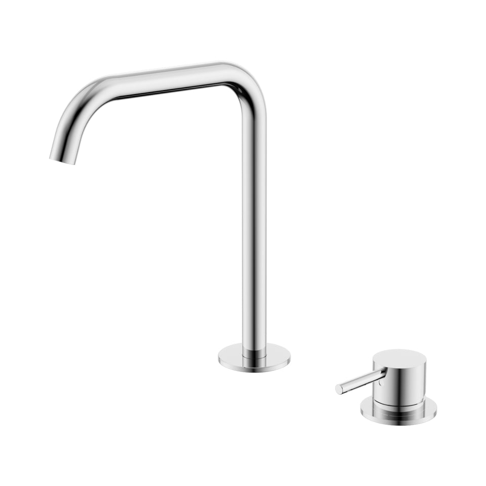 Nero Mecca Hob Bath/Kitchen Mixer Set Edge Spout Chrome