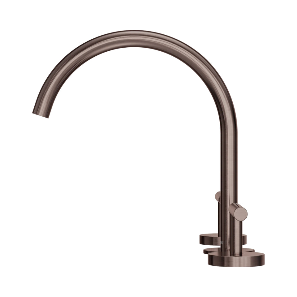 Nero Mecca Lever Bath/Kitchen Set Arc Spout Brushed Bronze