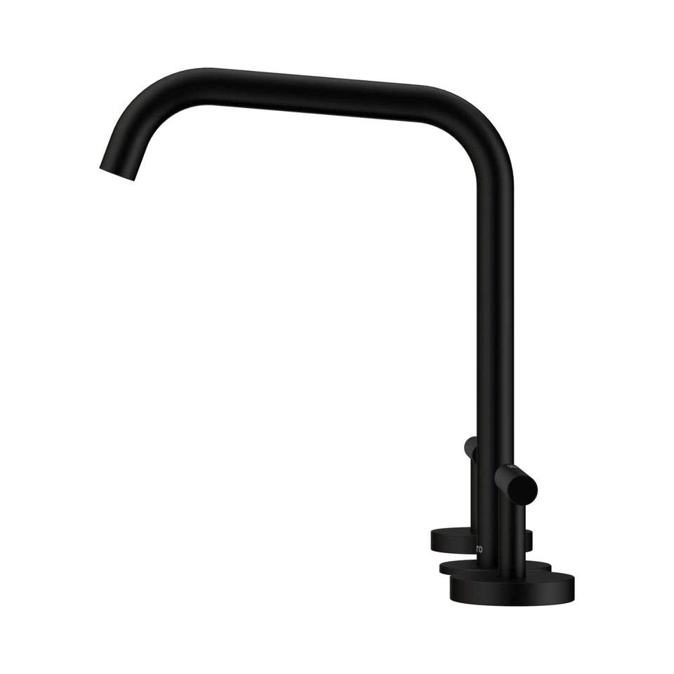 Nero Mecca Lever Bath/Kitchen Set Edge Spout Matte Black