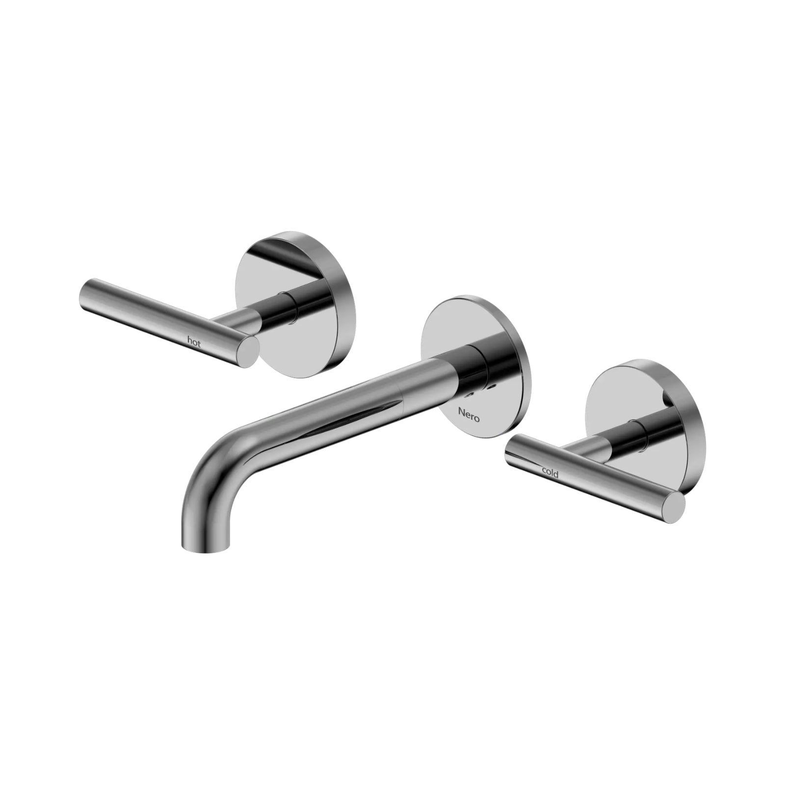Nero Mecca Lever Wall Basin/Bath Set 160mm Spout Chrome 25D006CH - The Blue Space