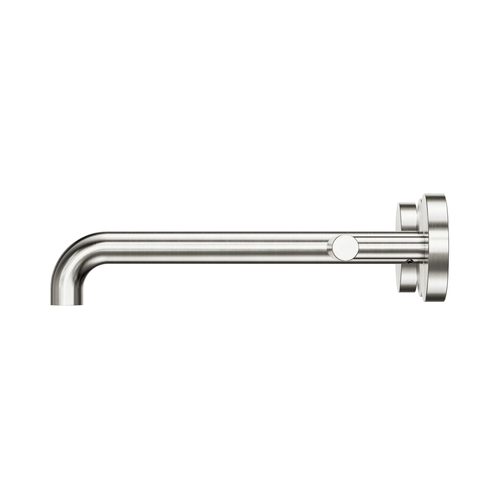Side Nero Mecca Lever Wall Basin/Bath Set 220mm Spout Brushed Nickel 25D008BN - The Blue Space