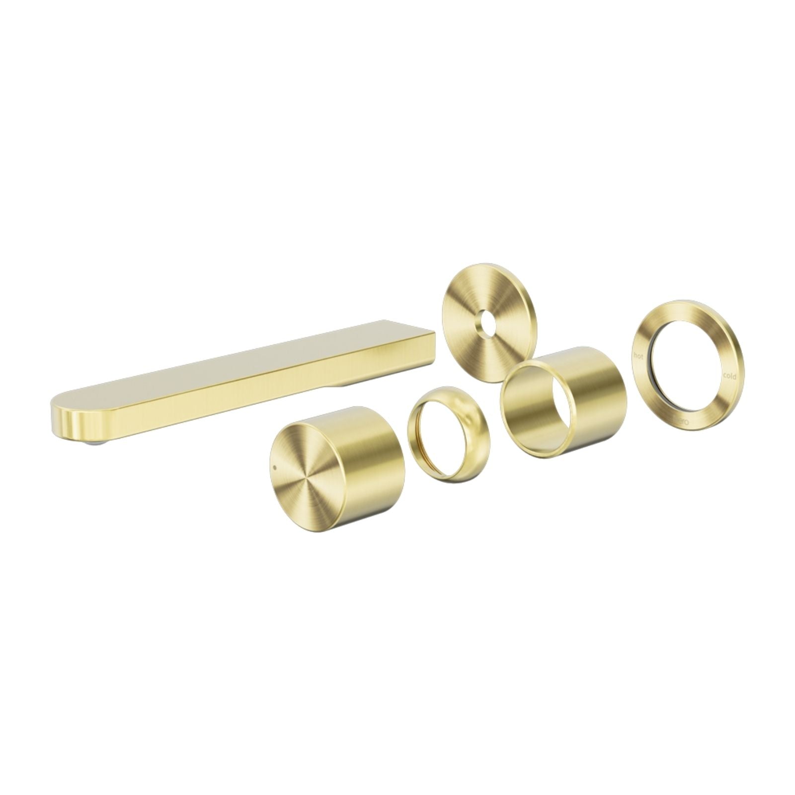 Nero Pure SS316L Wall Basin/Bath Mixer Separate Back Plate Trim Kits Only Brushed Gold NR172210BTBG - The Blue Space