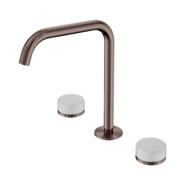 Nero Serenity Bath/Kitchen Set Edge Spout With Carrara Handle Brushed Bronze