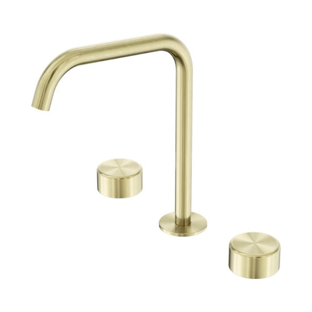 Nero Serenity Bath/Kitchen Set Edge Spout With Metal Handle Brushed Gold